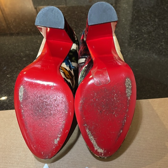 AUTHENTIC: Christian Louboutin Moulamax 100 Velours Bouquete size 37 - Picture 8 of 11